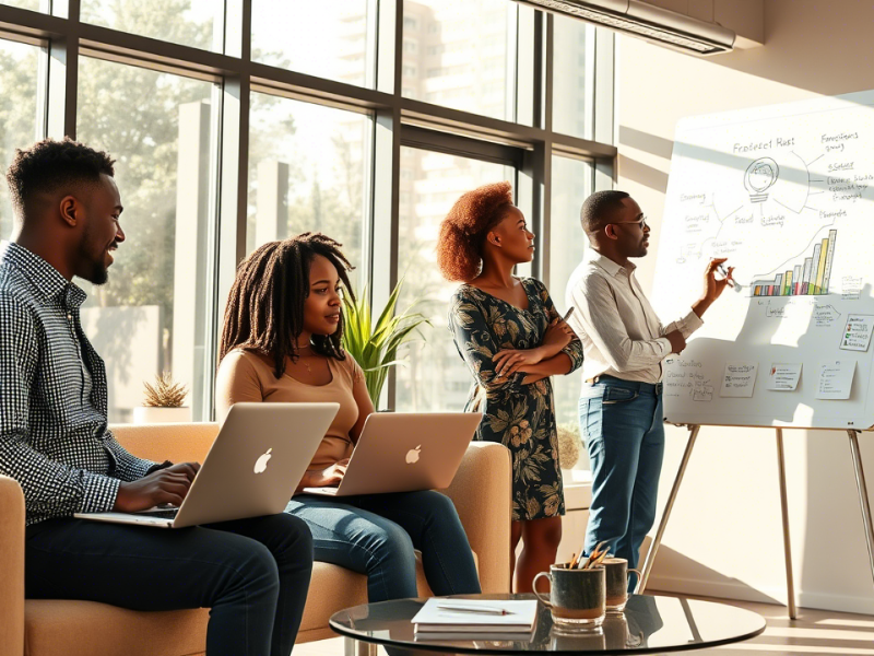 young africans in a tech company